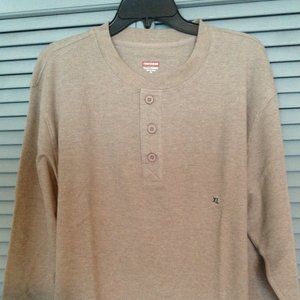 Men's Craftsman Long Sleeve Henley Size XL